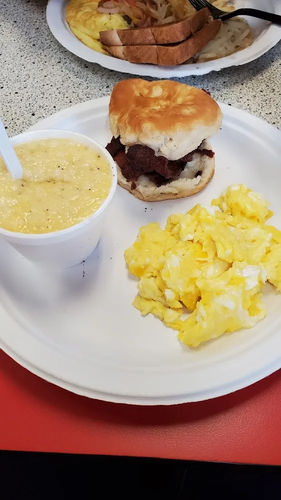 Grits Bacon and Eggs